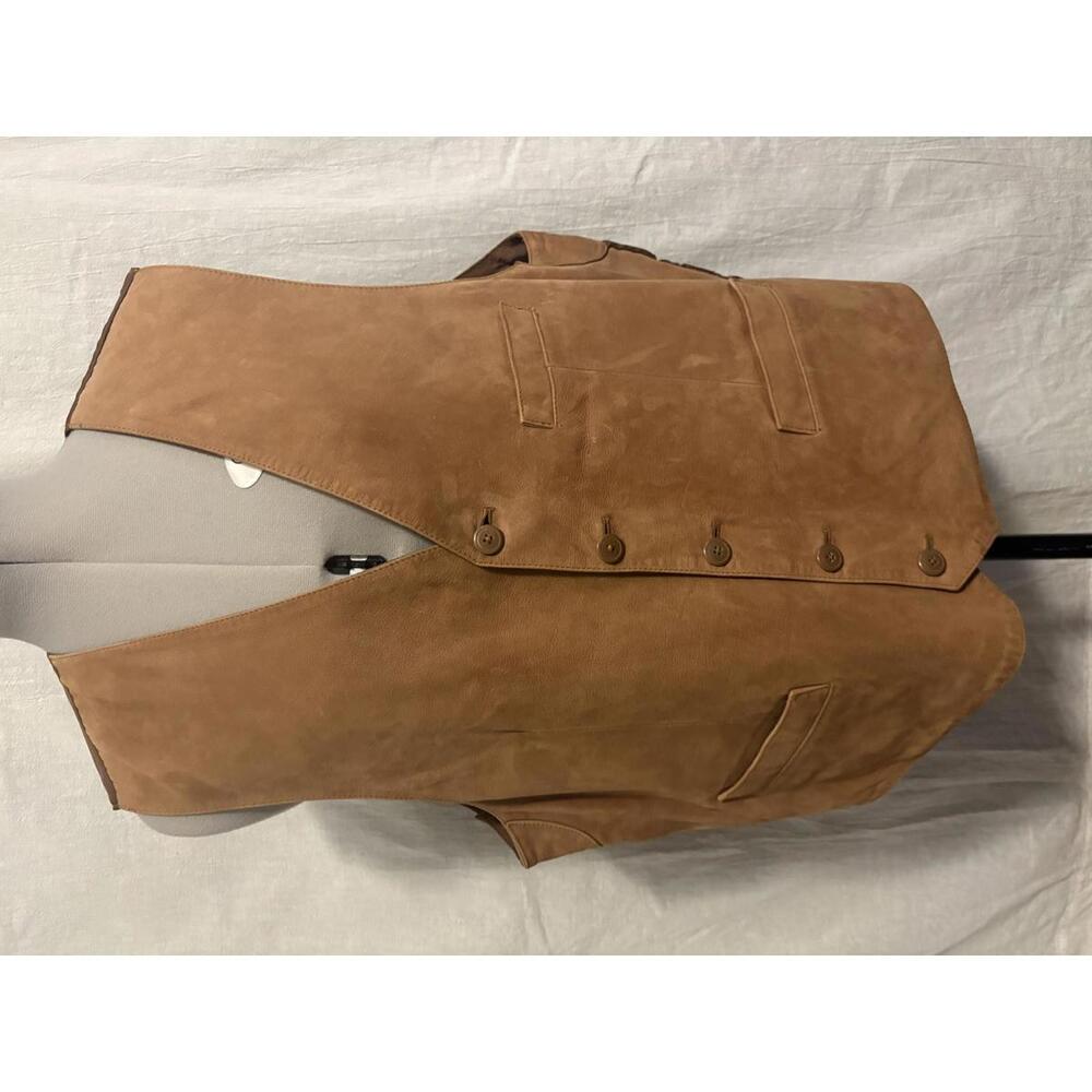 Brown Suede Aviator International Extra Large Vest Pre owned